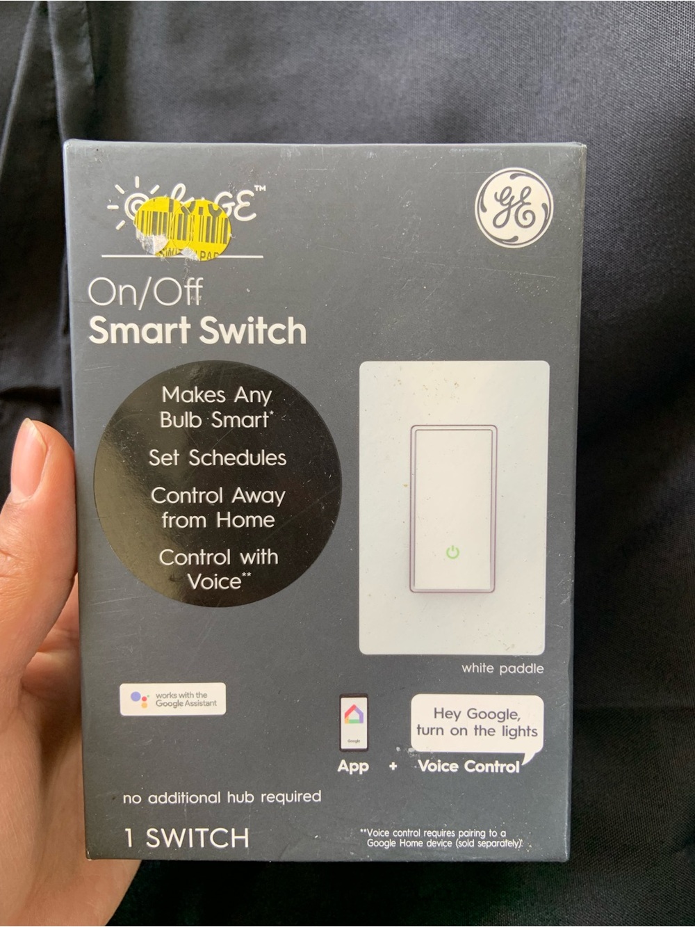 GE On/Off Smart Switch - White Paddle